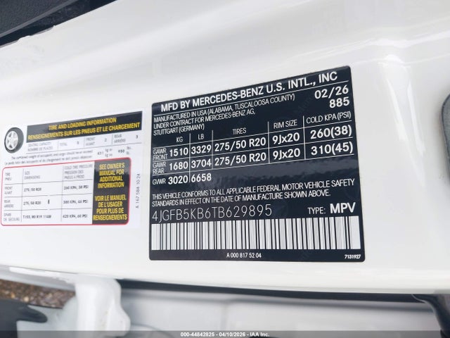4JGFB5KB6TB629895 Mercedes-Benz Gle 450 4matic