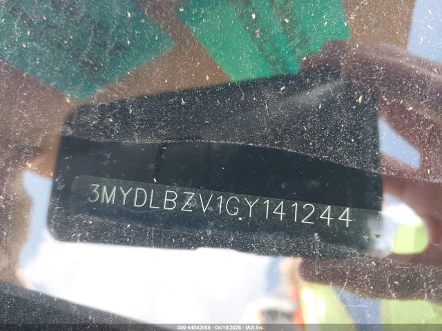 44842886 :رقم المزاد ، 3MYDLBZV1GY141244 vin ، 2016 Scion Ia مزاد بيع