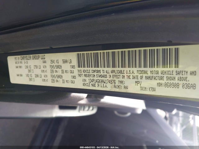 2010 Dodge Nitro Heat მანქანა იყიდება აუქციონზე, vin: 1D4PU4GK0AW174976, აუქციონის ნომერი: 44843103