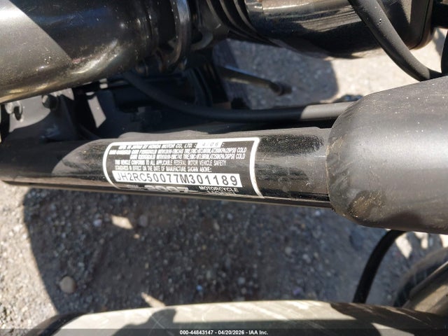 44843147 :رقم المزاد ، JH2RC50077M301189 vin ، 2007 Honda Vt750 مزاد بيع