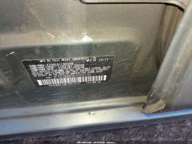 2014 Subaru Impreza 2.0i მანქანა იყიდება აუქციონზე, vin: JF1GJAA69EG009191, აუქციონის ნომერი: 44843206