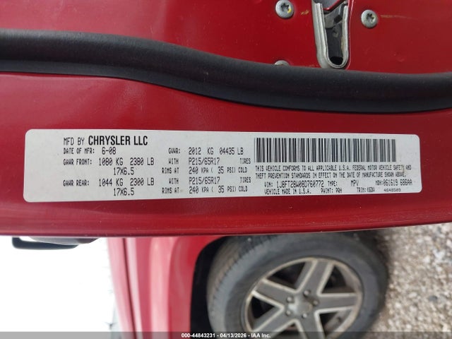 Aukcja sprzedaży 2008 Jeep Patriot Sport, vin: 1J8FT28W08D760772, numer aukcji: 44843231