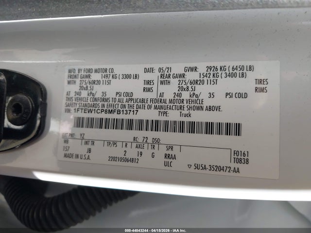Ford F-150 Xl 2021 1FTEW1CP8MFB13717 Image 9