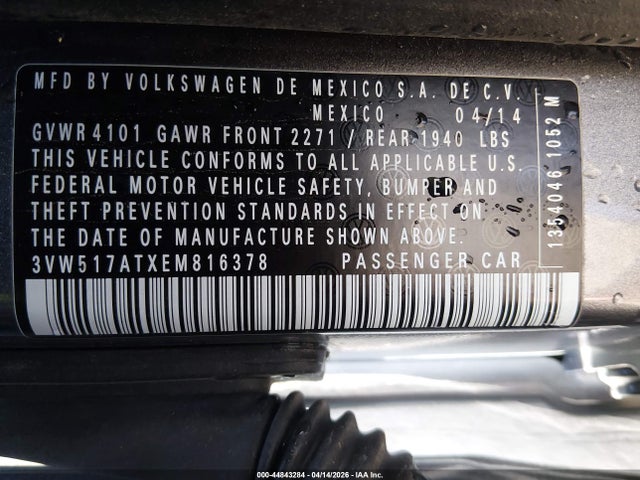 3VW517ATXEM816378 Volkswagen Beetle 1.8t