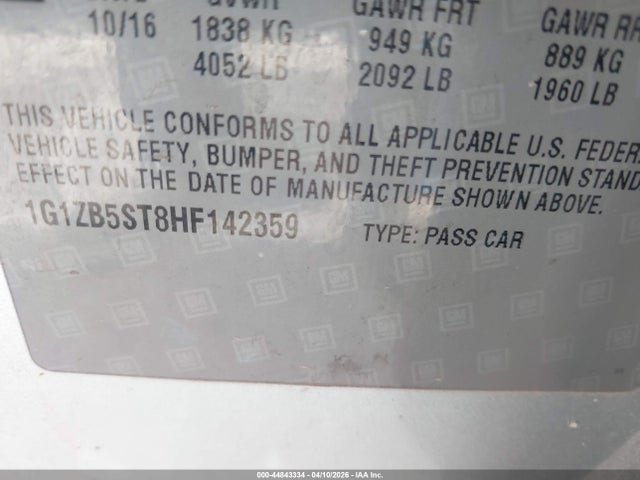1G1ZB5ST8HF142359 Chevrolet MALIBU LS