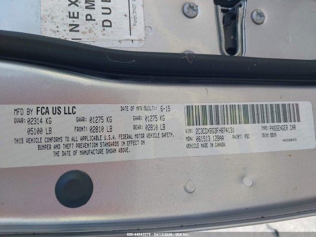 2015 DODGE CHARGER 2C3CDXBG3FH874131 Photo 8