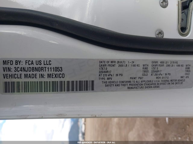 Jeep Compass Latitude 4x4 2024 3C4NJDBN0RT111053 Image 9