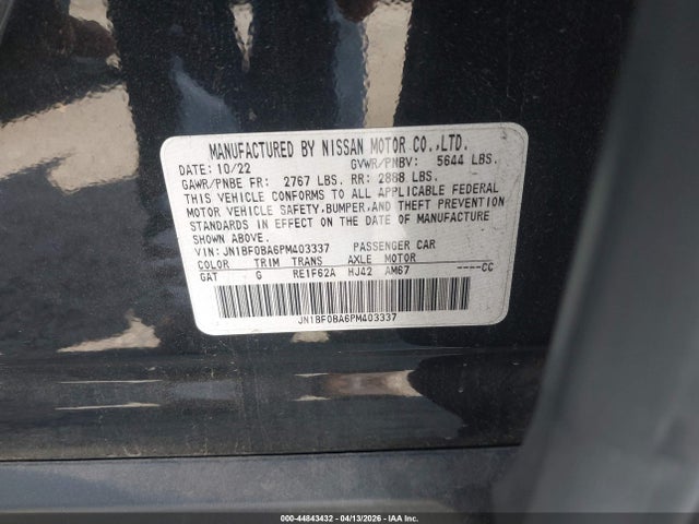 Продаж на аукціоні авто 2023 Nissan Ariya Evolve+, vin: JN1BF0BA6PM403337, номер лоту: 44843432