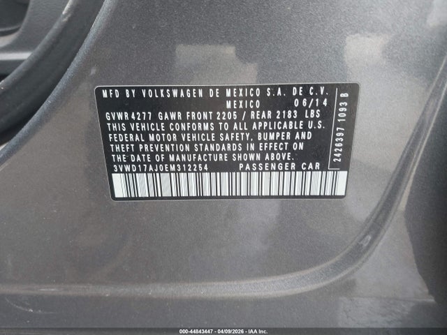 2014 VOLKSWAGEN JETTA 3VWD17AJ0EM312254 Photo 8