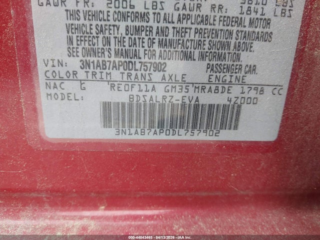 2013 NISSAN SENTRA 3N1AB7AP0DL757902 Photo 8