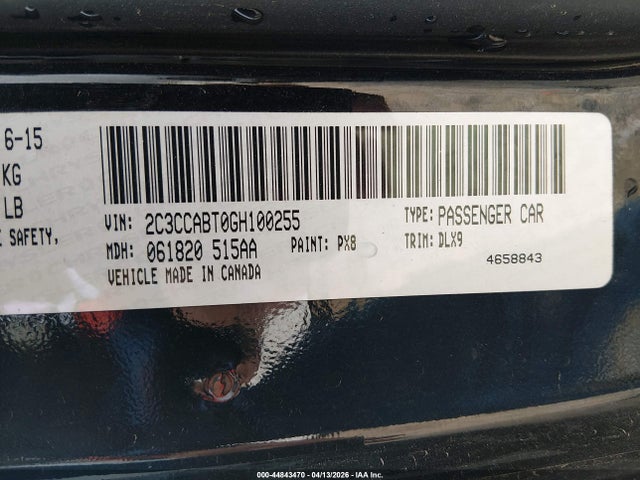 Aukcja sprzedaży 2016 Chrysler 300 S, vin: 2C3CCABT0GH100255, numer aukcji: 44843470