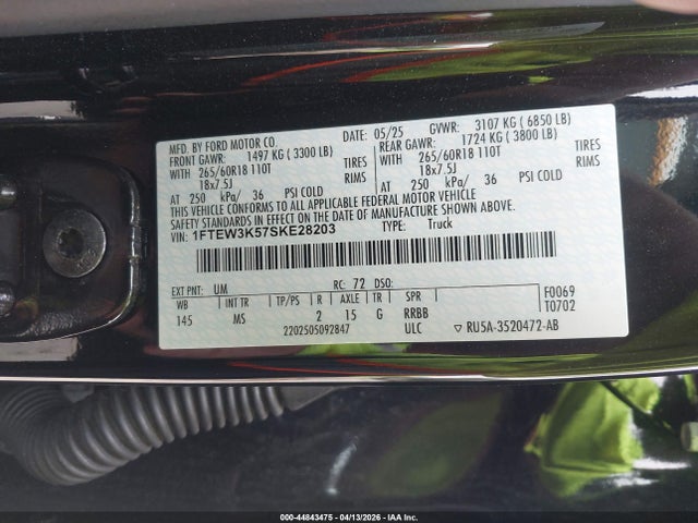 Ford F-150 Xlt 2025 1FTEW3K57SKE28203 Image 25