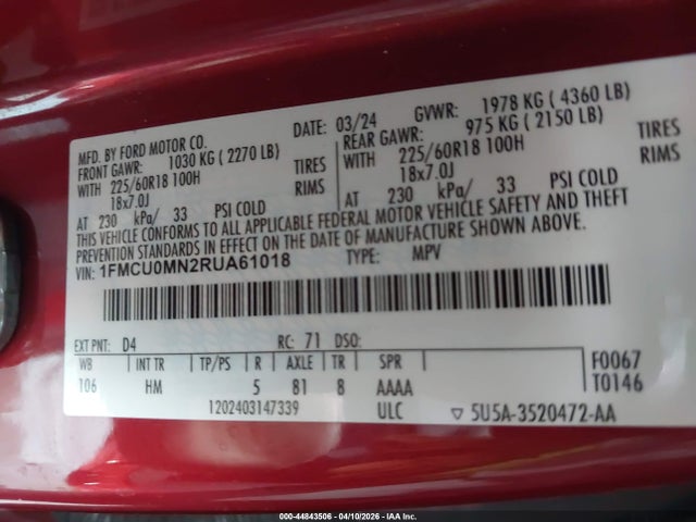 Ford Escape St-line 2024 1FMCU0MN2RUA61018 Image 9