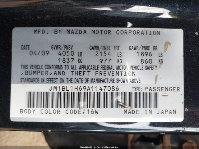 Продажа на аукционе авто 2010 Mazda Mazda3 S Sport, vin: JM1BL1H69A1147086, номер лота: 44843513