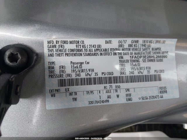 Ford FOCUS S 2017 1FADP3E28HL266990 Image 9