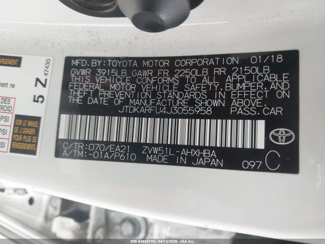 Toyota Prius Three Touring 2018 JTDKARFU4J3055958 Image 9
