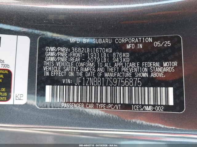 JF1ZNBB17S9756875 Toyota GR86