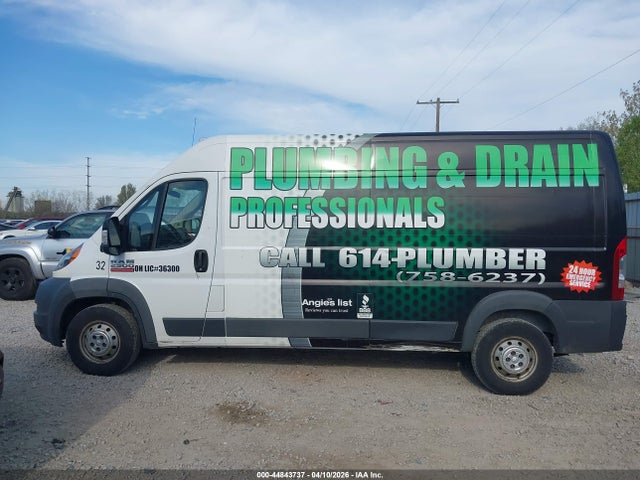 44843737 :رقم المزاد ، 3C6TRVDG5JE114311 vin ، 2018 Ram Promaster 2500 High Roof 159 Wb مزاد بيع