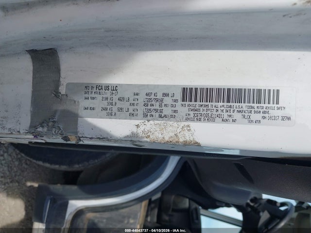 44843737 :رقم المزاد ، 3C6TRVDG5JE114311 vin ، 2018 Ram Promaster 2500 High Roof 159 Wb مزاد بيع