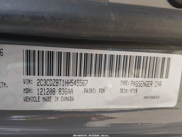 Aukcja sprzedaży 2017 Dodge Challenger R/t Shaker, vin: 2C3CDZBT1HH545567, numer aukcji: 44843744
