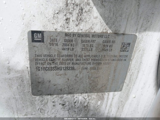 2017 CHEVROLET VOLT 1G1RC6S53HU128238 Photo 8