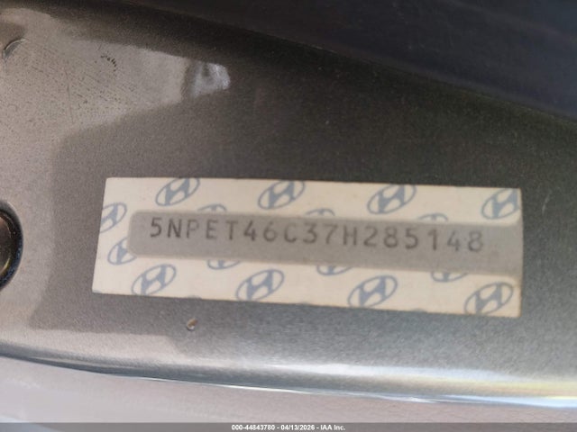 Aukcja sprzedaży 2007 Hyundai Sonata Gls, vin: 5NPET46C37H285148, numer aukcji: 44843780
