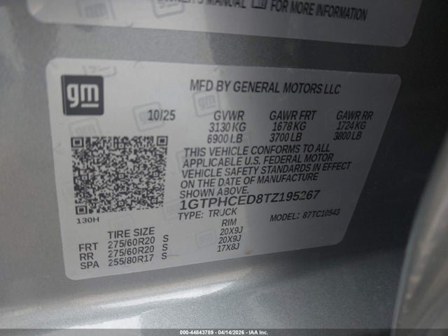 Продажа на аукционе авто 2026 Gmc Sierra 1500 , Short Bed, Elevation, Rwd, vin: 1GTPHCED8TZ195267, номер лота: 44843789