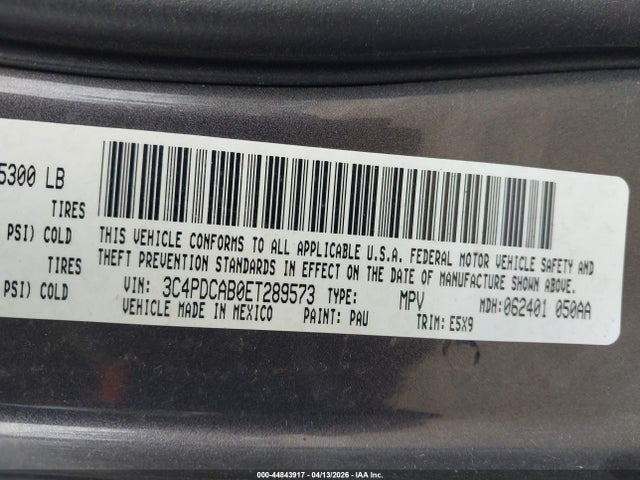 Dodge Journey American Value Pkg 2014 3C4PDCAB0ET289573 Image 9