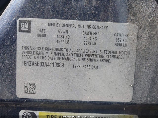 2010 CHEVROLET MALIBU 1G1ZA5E03A4110389 Photo 8