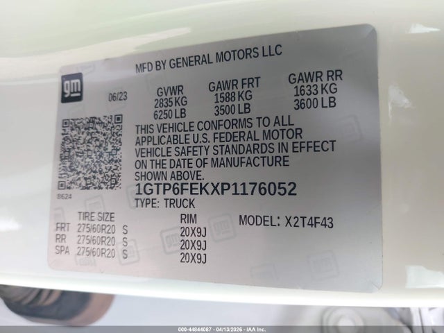 Продажа на аукционе авто 2023 Gmc Canyon 4wd  Short Box Denali, vin: 1GTP6FEKXP1176052, номер лота: 44844087