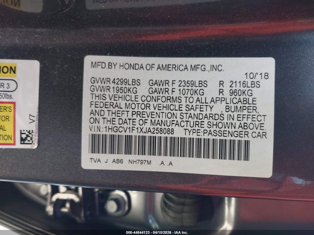 1HGCV1F1XJA258088 Honda ACCORD LX