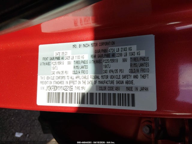 Mazda Cx-5 Grand Touring 2021 JM3KFBDM1M1422169 Image 9