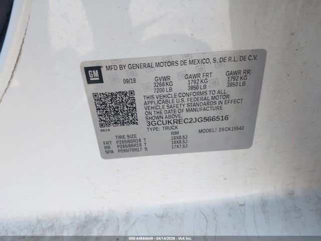 Chevrolet Silverado 1500 2lt 2018 3GCUKREC2JG566516 Image 9