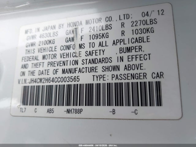 2012 ACURA TSX JH4CW2H64CC003565 Photo 8