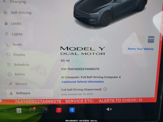 2026 Tesla Model Y All-wheel Drive/long Range Launch Series/premium All-wheel Drive მანქანა იყიდება აუქციონზე, vin: 7SAYGDEE2TA666275, აუქციონის ნომერი: 44844510