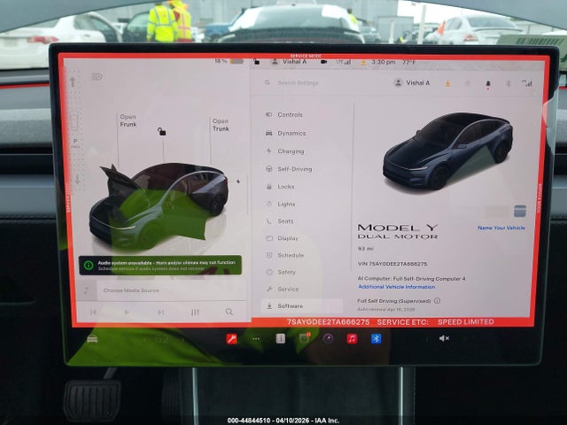 2026 Tesla Model Y All-wheel Drive/long Range Launch Series/premium All-wheel Drive მანქანა იყიდება აუქციონზე, vin: 7SAYGDEE2TA666275, აუქციონის ნომერი: 44844510