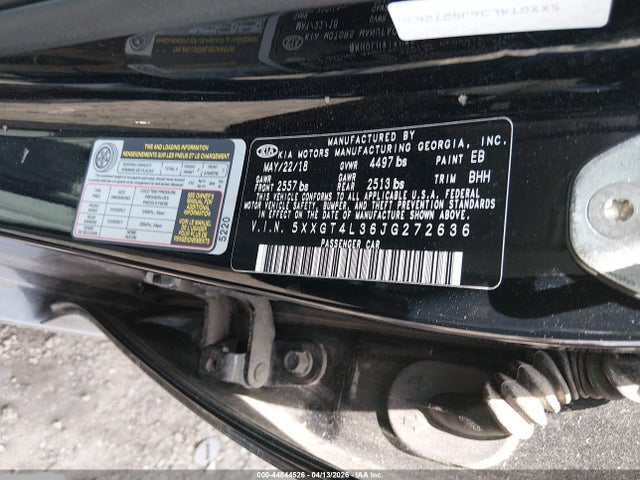 Продажа на аукционе авто 2018 Kia Optima Lx, vin: 5XXGT4L36JG272636, номер лота: 44844526