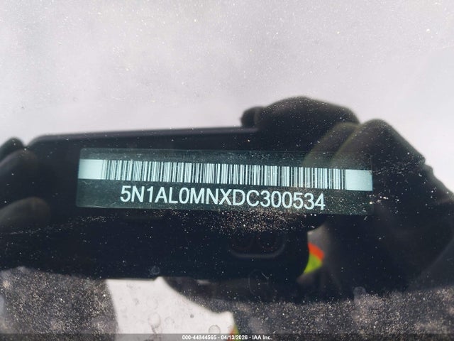 44844565 :رقم المزاد ، 5N1AL0MNXDC300534 vin ، 2013 Infiniti Jx35 مزاد بيع