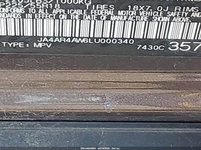 Продаж на аукціоні авто 2020 Mitsubishi Outlander Sport 2.4 Gt Awc, vin: JA4AR4AW6LU000340, номер лоту: 44844694