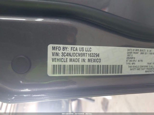 Aukcja sprzedaży 2024 Jeep Compass Limited 4x4, vin: 3C4NJDCN9RT163294, numer aukcji: 44844769