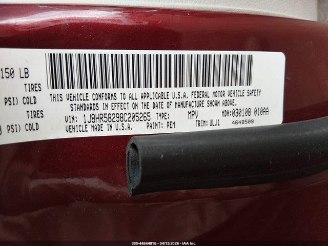 Aukcja sprzedaży 2008 Jeep Grand Cherokee Limited, vin: 1J8HR58298C205265, numer aukcji: 44844815