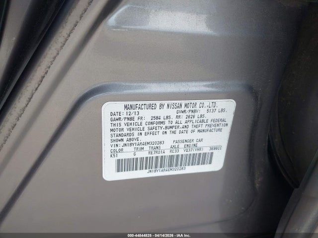 Aukcja sprzedaży 2014 Infiniti Q70 3.7x, vin: JN1BY1AR4EM320283, numer aukcji: 44844825