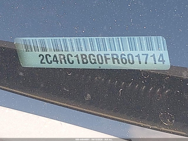 2015 Chrysler Town & Country Touring მანქანა იყიდება აუქციონზე, vin: 2C4RC1BG0FR601714, აუქციონის ნომერი: 44844891