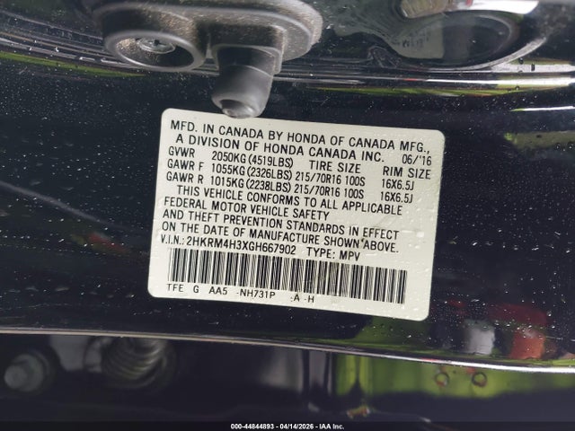 Honda CR-V LX 2016 2HKRM4H3XGH667902 Image 9