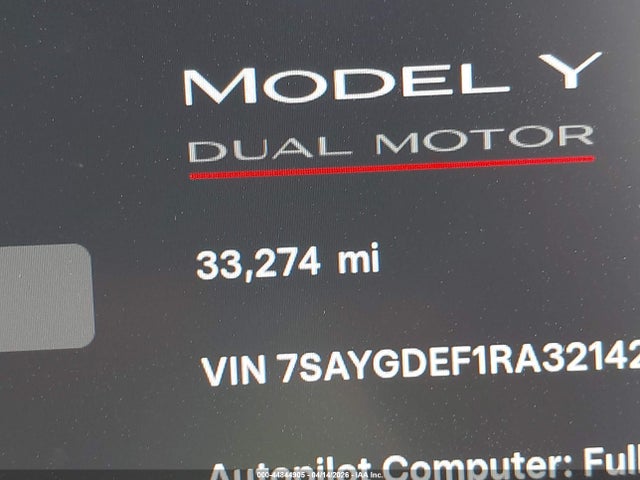 Aukcja sprzedaży 2024 Tesla Model Y Performance Dual Motor All-wheel Drive, vin: 7SAYGDEF1RA321420, numer aukcji: 44844905
