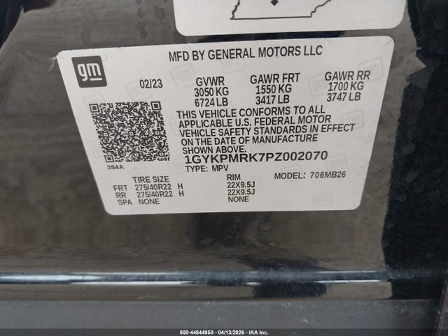 1GYKPMRK7PZ002070 Cadillac Lyriq Rwd Luxury