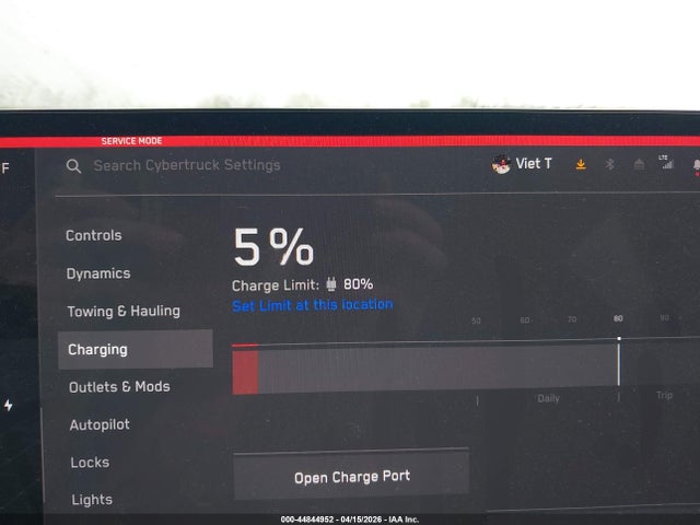 44844952 :رقم المزاد ، 7G2CEHED0SA062523 vin ، 2025 Tesla Cybertruck All-wheel Drive مزاد بيع
