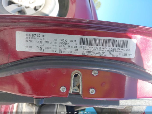 44844957 :رقم المزاد ، 1C6RR6FG8KS733545 vin ، 2019 Ram 1500 Classic Tradesman  4x2 6'4 Box مزاد بيع