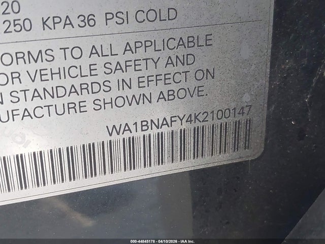 WA1BNAFY4K2100147 Audi Q5 45 Premium