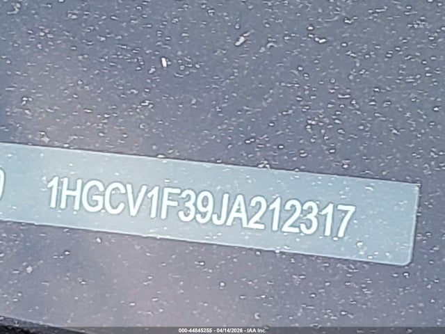 44845255 :رقم المزاد ، 1HGCV1F39JA212317 vin ، 2018 Honda Accord Sport مزاد بيع